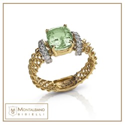 Anello Texture Pietra verde | Gioielli De Nobili